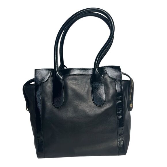 Badgley Mischka Black Leather Shoulder Bag - Picture 10 of 11